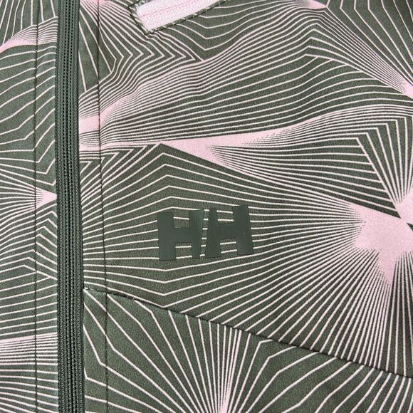 Helly Hansen Raincoat Softshell Jacket Sz S Petite Hooded 3 Layer Pink Gray - Picture 3 of 11